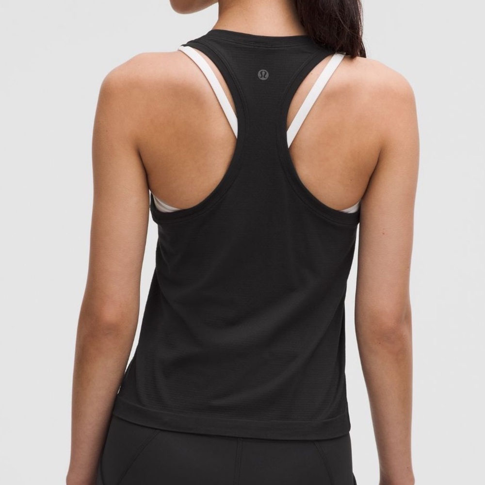 Swiftly Tech Racerback Tank Top 2.0 Waist Length • Black - Picture 2 of 6